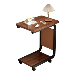 可移动床边桌实木腿书桌卧室电脑桌小型学生家用简易小桌子学习桌