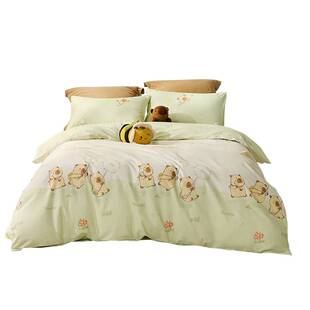 罗莱儿童婴幼儿A类全棉单件被套抗菌卡通纯棉被罩学生宿舍床品