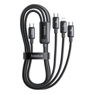 【政府补贴15%】倍思车载充电线三合一快充数据线一拖三适用苹果17华为安卓typec三头mate手机iPhone16多功能