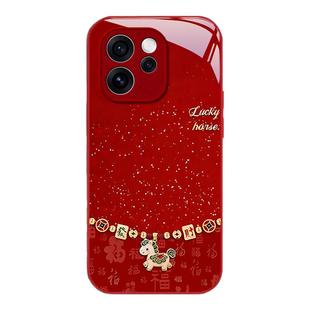 适用OPPOReno15Pro手机壳14硬13Pro新款12女新年10玻璃9全包8马年发财玻璃7SE防摔6创意5K好看高级11保护套