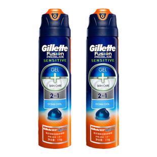 吉列剃须刀手动刮胡刀海洋啫喱男士须泡锋速5刀片剃须泡沫刮胡膏