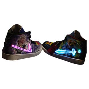 STY custom球鞋客制 air jordan 1 七龙珠 黑悟空 未来特兰克斯超