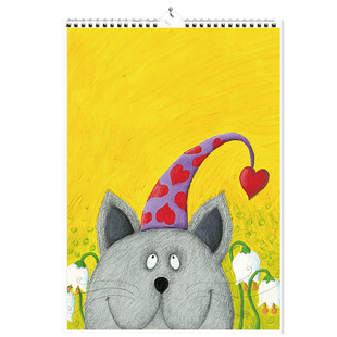 2026挂历马年清新居家贝占新儿童油画简约风家用日历月历年历定制