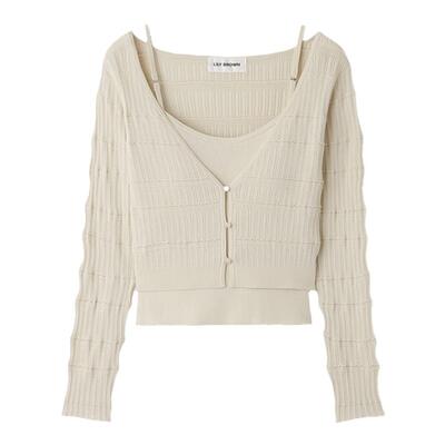 2件套吊带针织衫LILYBROWN