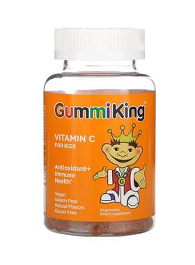 香港直发GummiKing 儿童维生素C 叶黄素欧米伽-3软糖60粒补充剂