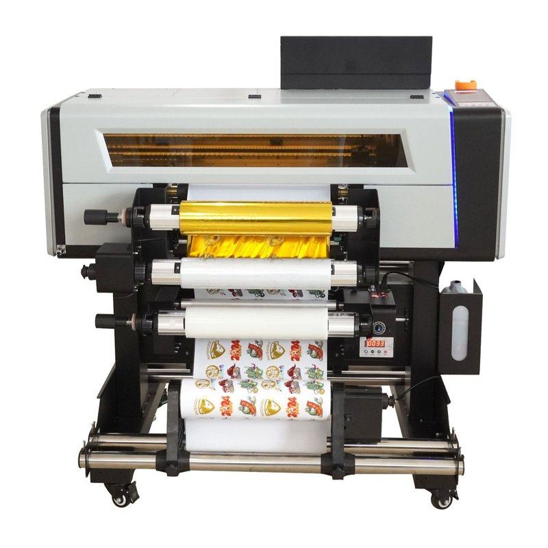 泰拓A2水晶标打印机标签双覆膜一体机局部烫金烫银标签机Titanjet