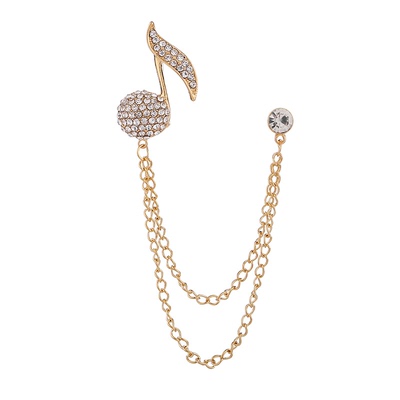 欧美时尚镶钻流苏链条胸针