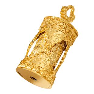 古法沙金可转动佛像转金桶弥勒佛吊坠大貔貅吊饰毛衣项链diy配件