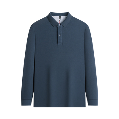 杉杉100%纯棉男士长袖polo衫