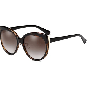 法拉维迪时尚偏光太阳镜女士防紫外线大脸显瘦个性猫眼复古墨镜潮