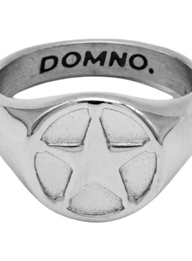 纯银戒指S925星星图案银色对戒男女通用个性简约指环极简圆形复古