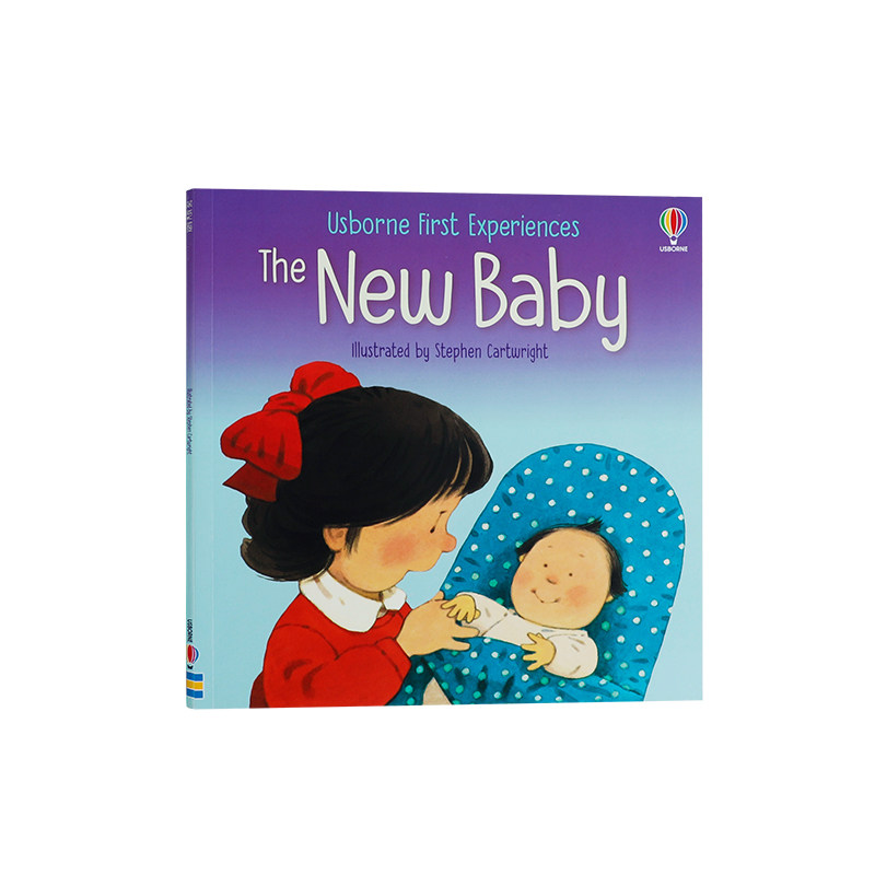 Usborne英文原版The New Baby新生婴儿 尤斯伯恩3-5岁温馨亲情亲子互动共读宝宝情感情绪认知图画故事书低幼儿童启蒙绘本早教书