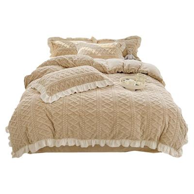 塔芙绒牛奶绒四件套单人床三件套