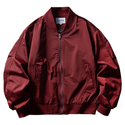 ONUN缎面Bomber飞行员夹克