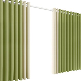 卧室窗帘全遮光2024新款出租房屋轻奢高级感主卧一整套免打孔安装