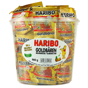 原装进口HARIBO哈瑞宝金熊小熊软糖味1.42kg125包大装QQ橡皮糖果