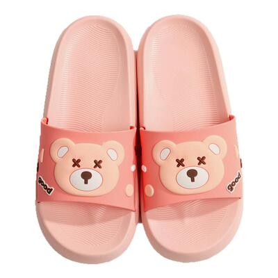 快鹿可爱卡通熊情侣家居凉拖鞋