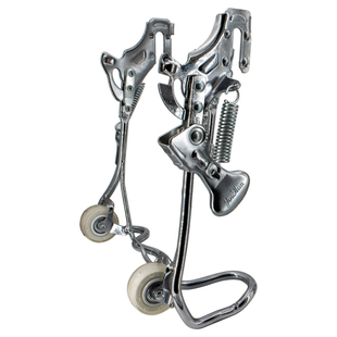 电动自行车脚撑车梯后支架双孔双开单孔车架车梯电瓶车停车架配件