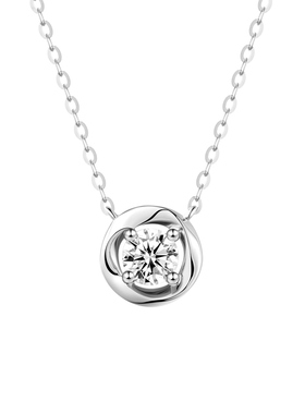 【培育】钻石Fanci范琦[莫比乌斯系列]心动循环项链18K金培育钻石