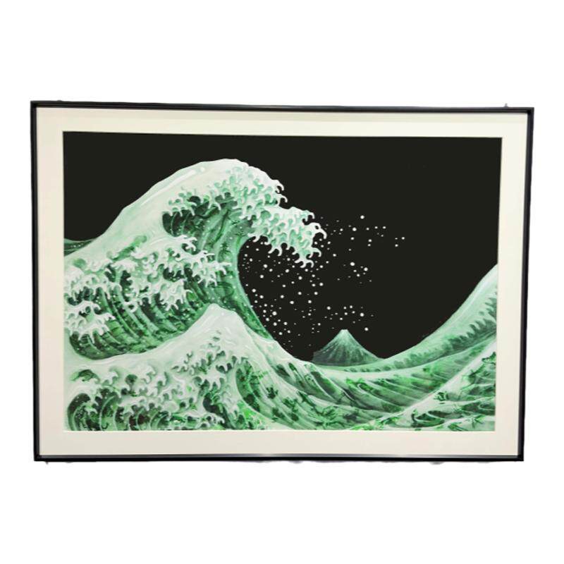 神奈川客厅日式侘寂浮世绘挂画