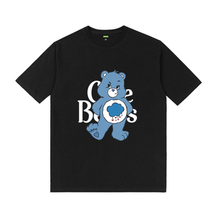 care bears 爱心小熊卡通联名T恤 男女儿童亲子款短袖棉宽松5分袖