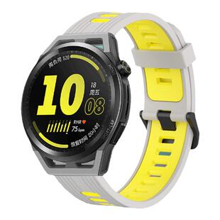 适用于华为手表GT Runner表带华为watch gt3手表46mm/42mm双色硅胶GT3表带男女通用商务替换腕带配件