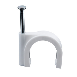 圆形方形钢钉线卡电线宽带网线固定器塑料管卡扣碳钢理线器100粒