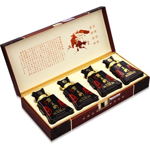 湖北石花酒 70度石花霸王醉礼盒装 高度原浆清香型白酒125mL*4瓶