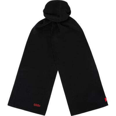【礼物】032C 男士品牌标志刺绣绵羊毛羊绒混纺围巾