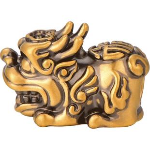 明牌珠宝黄金串珠 3D硬金福泽万年黑玉髓貔貅手串足金手链AFP0467