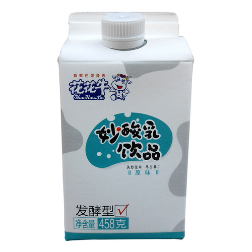 河南特产花花牛酸奶妙酸乳益生菌含乳饮料458g整箱发酵乳牛奶酒店