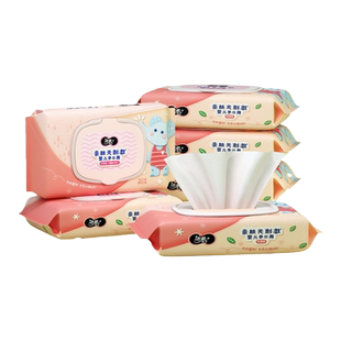 洁柔婴儿口手湿巾一张抵两张更厚实母婴适用30片/包便携6包装