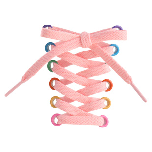 空军一号粉色鞋带男女款板鞋篮球鞋倒钩扁平加粗圆dunk麻绳鞋绳子