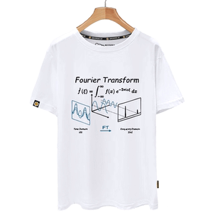 傅里叶变换麦克斯韦方程数学物理公式极客理工短袖t恤衫男女半袖