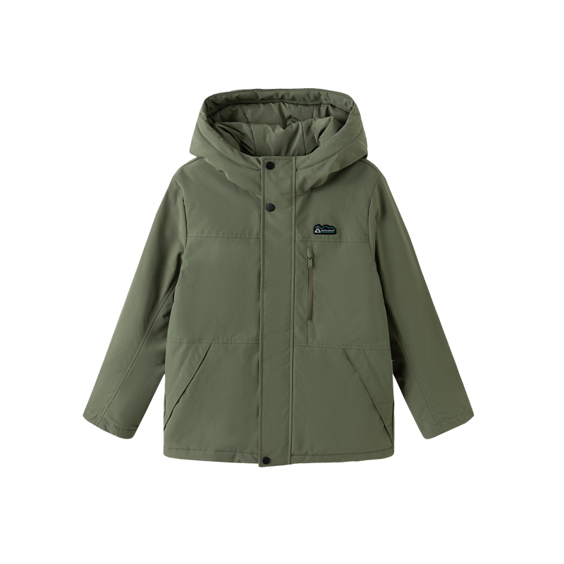 巴拉男童棉服大童儿童棉衣外套