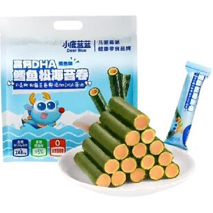 小鹿蓝蓝高钙DHA鳕鱼松海苔卷宝宝零食儿童鲜脆海苔儿童零食品牌