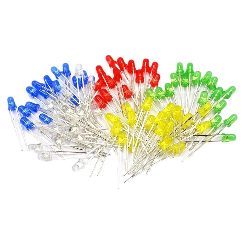 插件3mm5mm红绿黄蓝白色灯泡LED