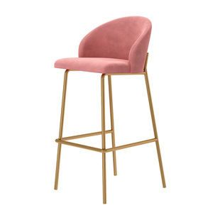 吧台椅酒吧轻奢高级感前收银台久坐不累靠背岛台家用餐椅高脚凳子