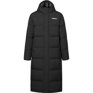 Adidas/阿迪达斯正品当季款男女保暖过膝长款羽绒服JW1686