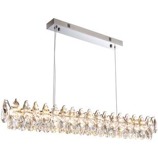 餐厅吊灯2025新款高级感法式轻奢水晶灯会客室茶室灯餐桌长条饭厅