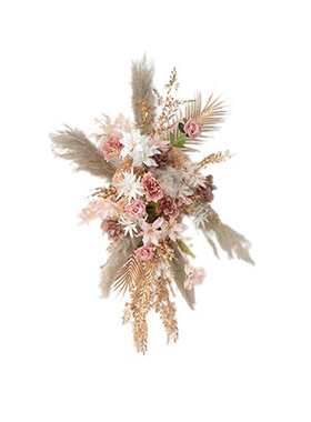 仿真假花芦苇干花香槟色花艺