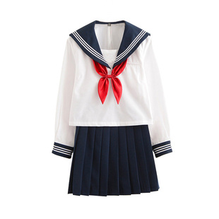 大码现货正统软妹JK制服裙学院风女装大佬水手服学生套装cos服男