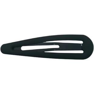 老马手工发饰夹子边夹刘海夹bb夹简约女黑色磨砂侧边发卡子水滴夹