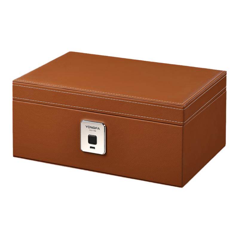 【首饰盒保险箱】YONGFA永发2026新款指纹解锁首饰盒保险箱家用小型珠宝黄金饰品专用高档珠宝贵重物品保管箱