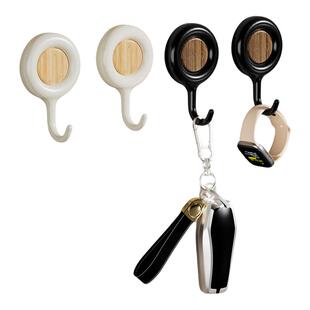 多功能玄关挂钩挂钥匙粘钩简约免钉壁挂家用门后挂衣钩子强力粘钩