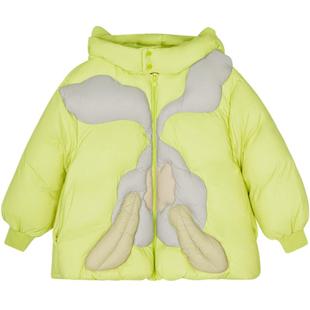 800蓬95绒|woobaby儿童羽绒服男女童24冬季保暖连帽外套上衣童装