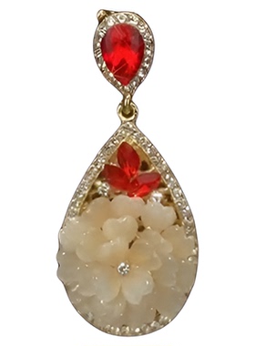 盛世花开猫眼水晶项链长款毛衣链