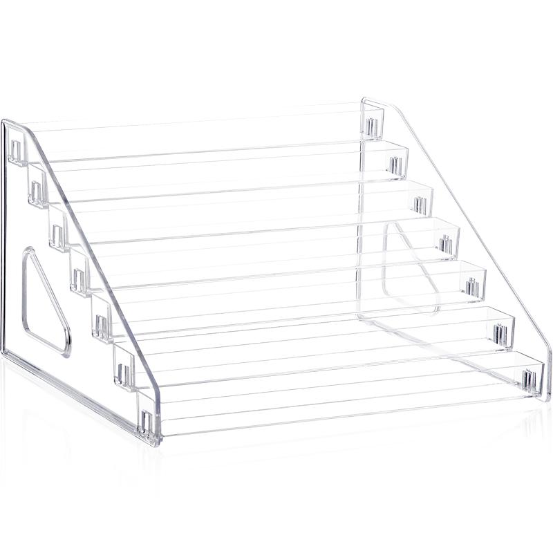 亚克力置物架透明阶梯式多层美甲货架吧唧盲盒陈列饰品多功能展示