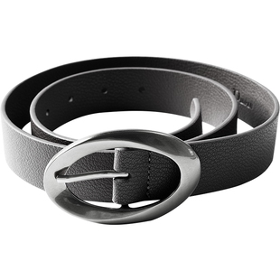 IDPAN时髦简约针扣皮带配牛仔裤休闲百搭质感腰带裤带