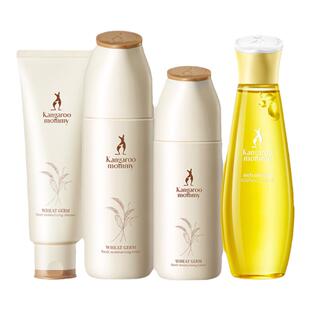 袋鼠妈妈准孕妇可用护肤品套装水乳面霜保湿旗舰小麦套装官方正品